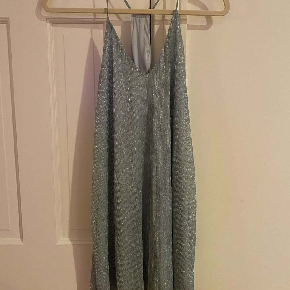 Blue shimmer dress